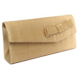 Pochette Mariage Marron Camel en sisal Lucie ANCIENNES COLLECTIONS divers