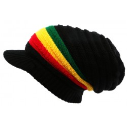 Casquette Bonnet Rasta Noir Jaune Rouge et Vert Jamaïque ANCIENNES COLLECTIONS divers