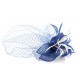 Coiffe Mariage Bleu et Ivoire Ynona en paille sisal ANCIENNES COLLECTIONS divers