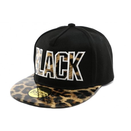 Snapback Léopard black par JBB Couture ANCIENNES COLLECTIONS divers