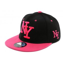 Snapback Noire et Rose Ny par Hip Hop of honour ANCIENNES COLLECTIONS divers