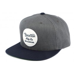 Snapback Brixton Grise bleu avec visière marine ANCIENNES COLLECTIONS divers