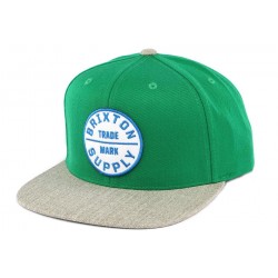 Snapback Brixton OATH III Verte et Grise ANCIENNES COLLECTIONS divers