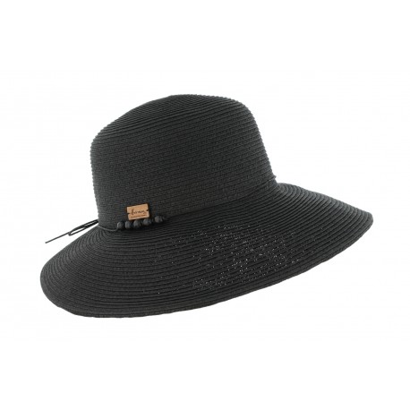 Chapeau paille Noir Asia par Herman Headwear ANCIENNES COLLECTIONS divers