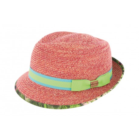 Chapeau de paille Rouge Burton par Herman Headwear ANCIENNES COLLECTIONS divers