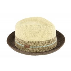 Chapeau paille Beige et Marron Timmy par Herman Headwear ANCIENNES COLLECTIONS divers