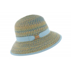 Chapeau paille Bleu Laura Herman Headwear ANCIENNES COLLECTIONS divers