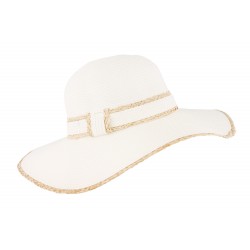 Chapeau paille blanc Clara Herman Headwear ANCIENNES COLLECTIONS divers