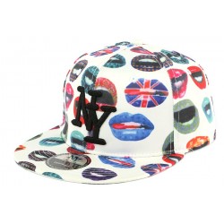 Snapback NY Blanche et Bleu KissMe ANCIENNES COLLECTIONS divers