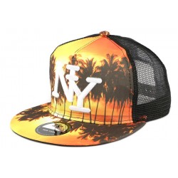 Snapback NY Jaune et Orange Tropical Sun ANCIENNES COLLECTIONS divers