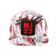 Snapback MJ 23 Tag Blanc et Rouge ANCIENNES COLLECTIONS divers