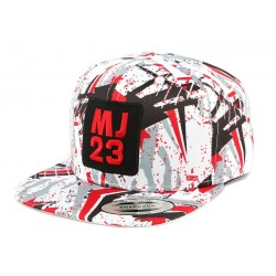 Snapback MJ 23 Tag Blanc et Rouge ANCIENNES COLLECTIONS divers