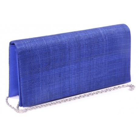 Pochette cérémonie Suzie en sisal Bleu royal ANCIENNES COLLECTIONS divers