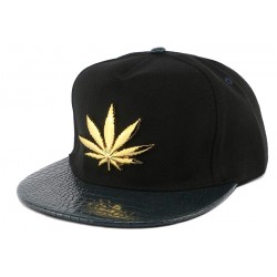 Casquette Kush Doré noire visière cuir pétrole ANCIENNES COLLECTIONS divers