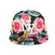 Snapback Noir Fleur Orange et Rose ANCIENNES COLLECTIONS divers