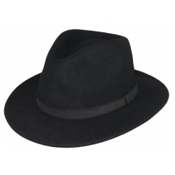 Chapeau Feutre Noir Maccio Herman ANCIENNES COLLECTIONS divers