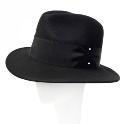 Chapeau fédora Noir Anouar Céline Robert ANCIENNES COLLECTIONS divers