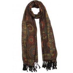 Echarpe Pashmina noir et Bleu Bombay ANCIENNES COLLECTIONS divers