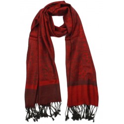 Echarpe Pashmina Rouge Grenat Delhi ANCIENNES COLLECTIONS divers