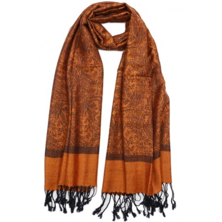 Echarpe pashmina Orange Delhi ANCIENNES COLLECTIONS divers