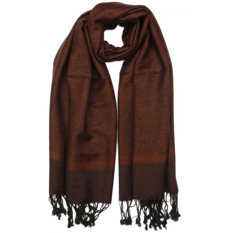 Echarpe pashmina Marron Chocolat Delhi ANCIENNES COLLECTIONS divers