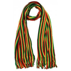 Echarpe rasta en laine Noire Jaune et Rouge Garky ANCIENNES COLLECTIONS divers