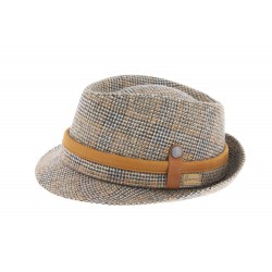 Chapeau Trilby beige en tweed Defer Herman ANCIENNES COLLECTIONS divers