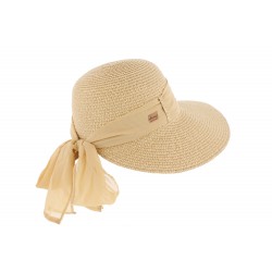 Chapeau femme paille beige Ylia Herman ANCIENNES COLLECTIONS divers