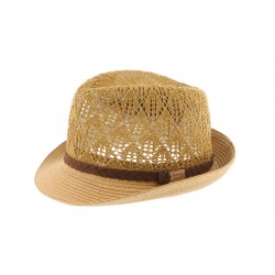 Petit chapeau paille beige ajouré Don Hole ANCIENNES COLLECTIONS divers