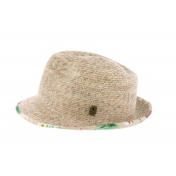 Chapeau paille beige fantaisie Magnum Herman ANCIENNES COLLECTIONS divers