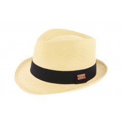 Chapeau de paille noir et beige Evans ANCIENNES COLLECTIONS divers