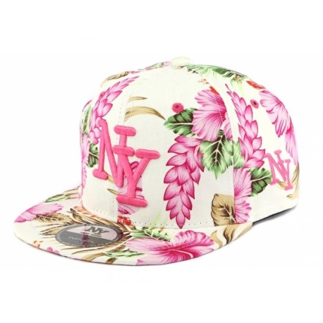 Snapback Rose et écru Florale ANCIENNES COLLECTIONS divers