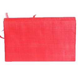 Pochette Cérémonie Falbala Sisal rouge avec fleur rouge ANCIENNES COLLECTIONS divers