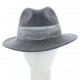 Chapeau Fedora Gris tag Blanc Ofels création Céline Robert ANCIENNES COLLECTIONS divers