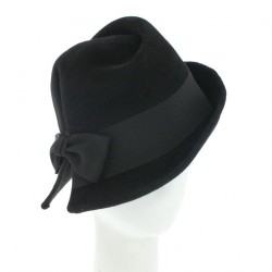 Chapeau Feutre Femme Cherly Noir par Céline Robert ANCIENNES COLLECTIONS divers