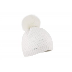 Bonnet pompon Blanc Angora Dolce Louise ANCIENNES COLLECTIONS divers