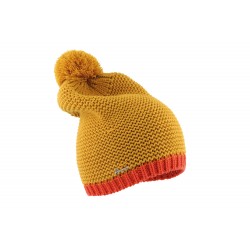 Bonnet pompon long jaune laine Watin Herman ANCIENNES COLLECTIONS divers