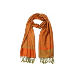 Echarpe Pashmina orange et verte Delhi ANCIENNES COLLECTIONS divers