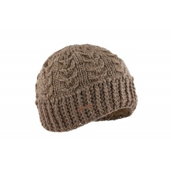 Bonnet court marron taupe en laine Alkin Herman ANCIENNES COLLECTIONS divers