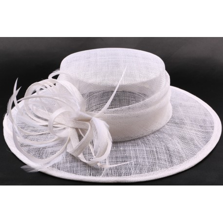 Chapeau mariée Laurie en sisal blanchi ANCIENNES COLLECTIONS divers