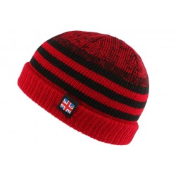 Bonnet court rouge et noir drapeau UK par Nyls Creation ANCIENNES COLLECTIONS divers