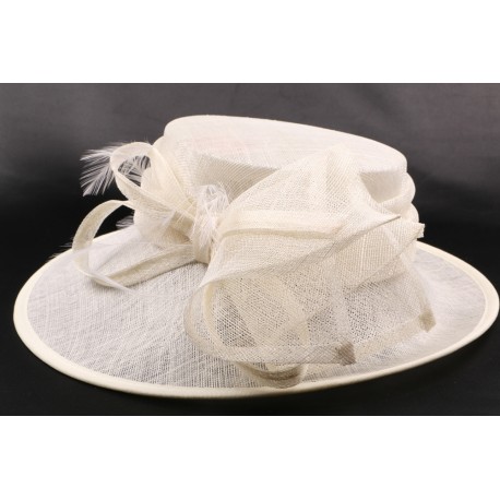 Chapeau mariée Arya en sisal écru ANCIENNES COLLECTIONS divers