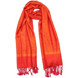 Echarpe Pashmina Orange Delhi par Leon Montane ANCIENNES COLLECTIONS divers