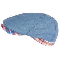 Casquette en lin bleu duckbill tendance Lanty par HG ANCIENNES COLLECTIONS divers