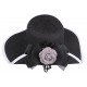 Chapeau mariage noir et blanc avec fleur Fergy ANCIENNES COLLECTIONS divers