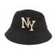 Chapeau Bob Noir NY metal dore en coton ANCIENNES COLLECTIONS divers