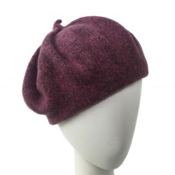 Bonnet beret Femme violet Ipome creation Celine Robert ANCIENNES COLLECTIONS divers