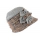 Toque chapeau laine femme marron gris Leana ANCIENNES COLLECTIONS divers