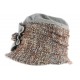 Toque chapeau laine femme marron gris Leana ANCIENNES COLLECTIONS divers