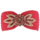 Bandeau laine femme rouge brodé perles dorées Helya ANCIENNES COLLECTIONS divers